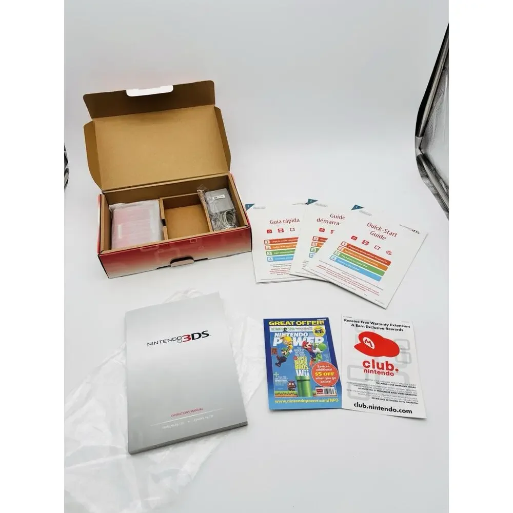 Nintendo 3DS Flare Red Complete in Box CIB Excellent Condition CRT-001